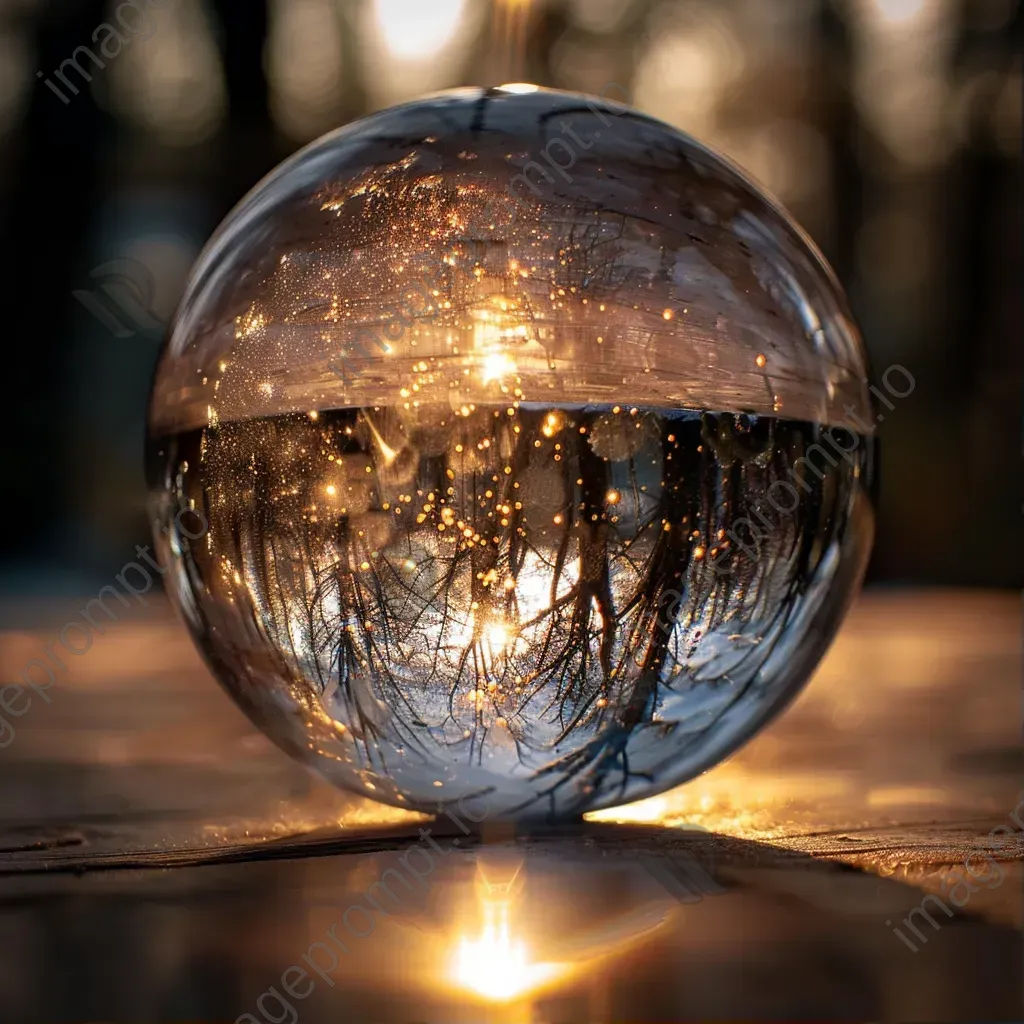 Shiny crystal ball reflecting light - Image 1