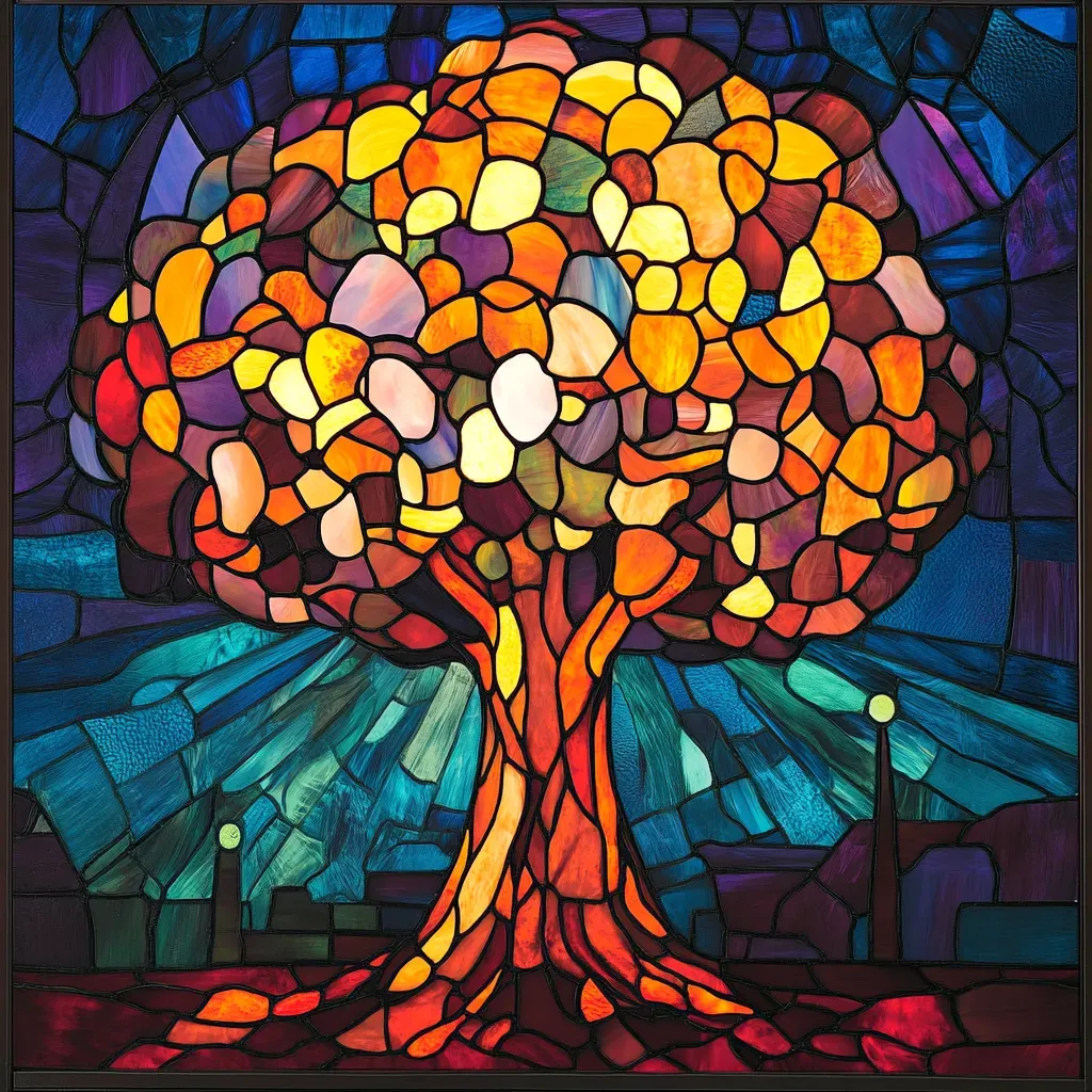 Atomic Evolution in Stained Glass