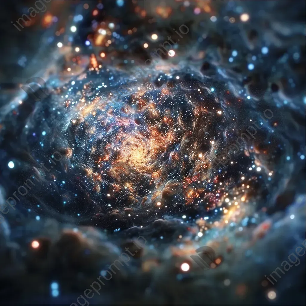 Cosmic star cluster swirling in deep space with varying sizes of stars - Image 3