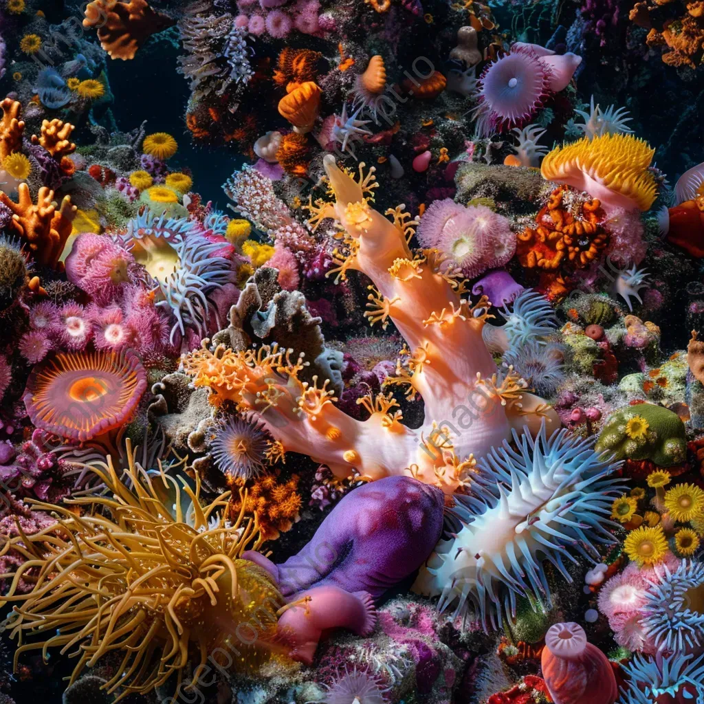 Exotic coral reef with sea slugs and marine flora, photographed with a Hasselblad X1D II 50C. - Image 3