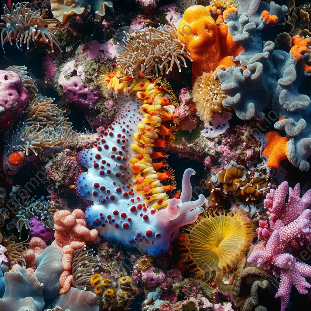 Exotic coral reef with sea slugs and marine flora, photographed with a Hasselblad X1D II 50C. - Image 4