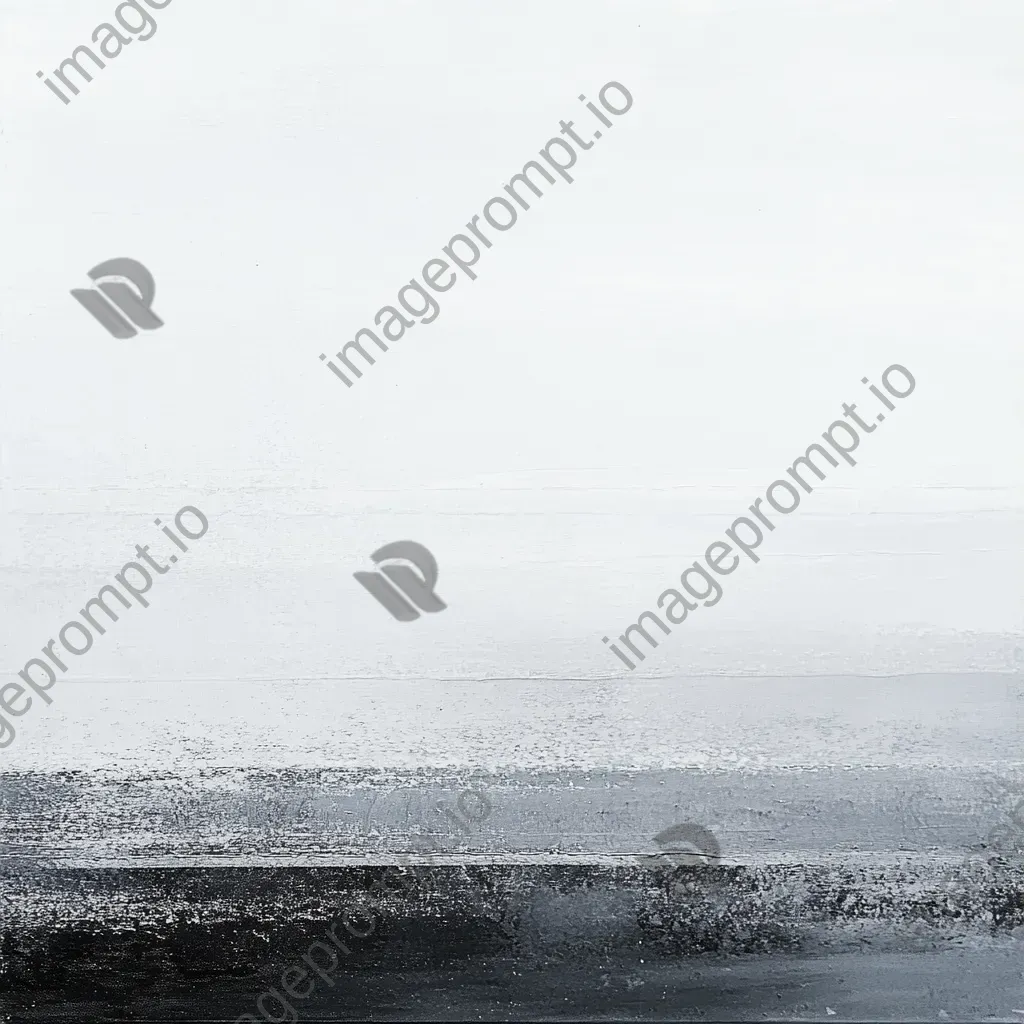 Minimalist abstraction of a winter morning in cool greys and whites - Image 3