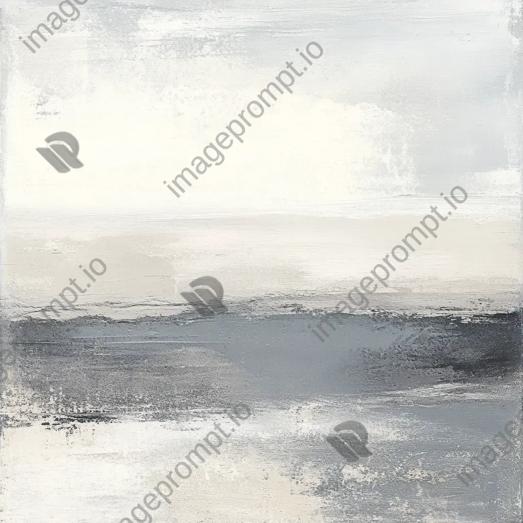 Minimalist abstraction of a winter morning in cool greys and whites - Image 4