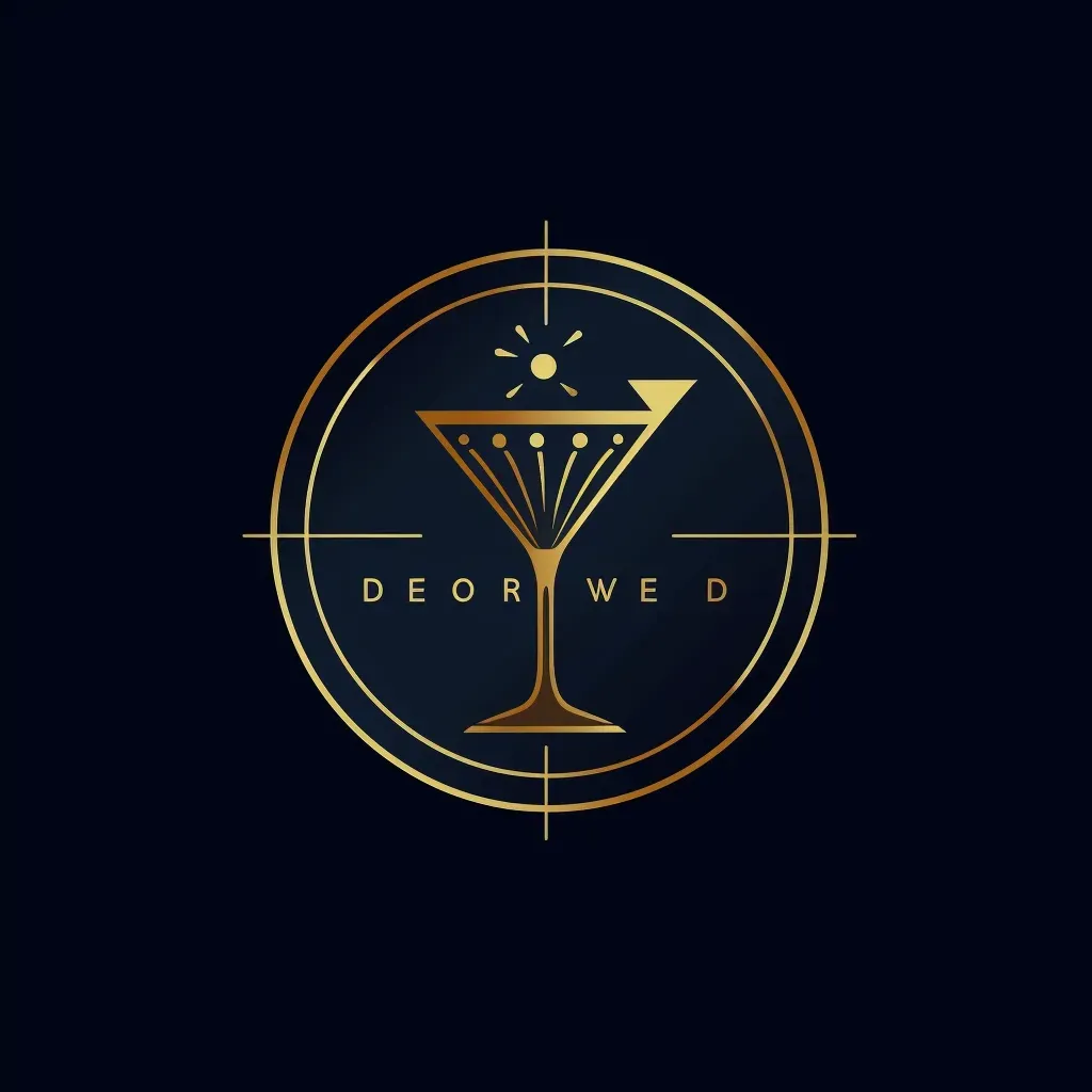 Sophisticated martini glass cocktail lounge logo in rich colors - Image 4