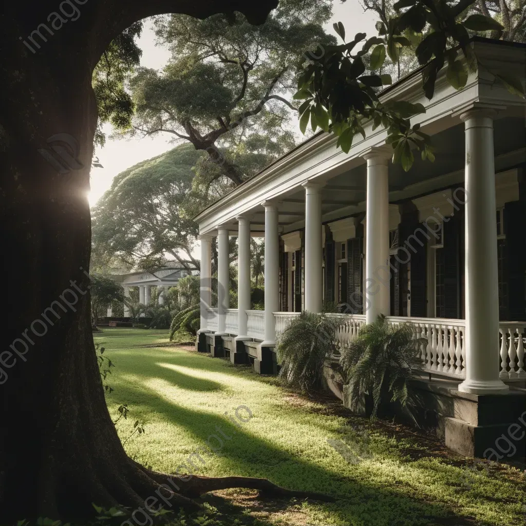 Colonial plantation house with white columns - Image 1