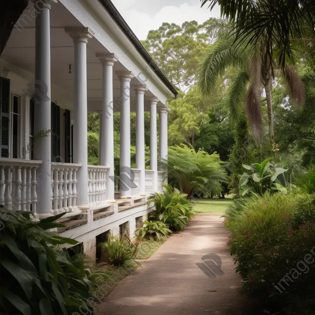 Colonial plantation house with white columns - Image 2