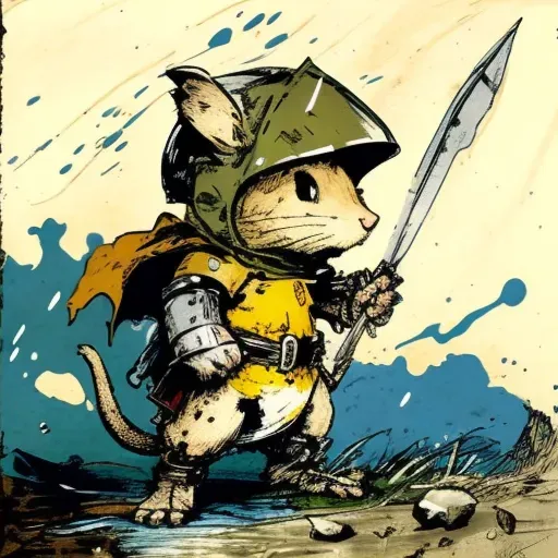 A small mouse knight on a quest to save its village from a friendly dragon in an image of bravery and misjudgment. - Image 2