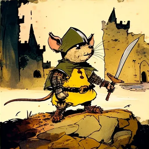 A small mouse knight on a quest to save its village from a friendly dragon in an image of bravery and misjudgment. - Image 4