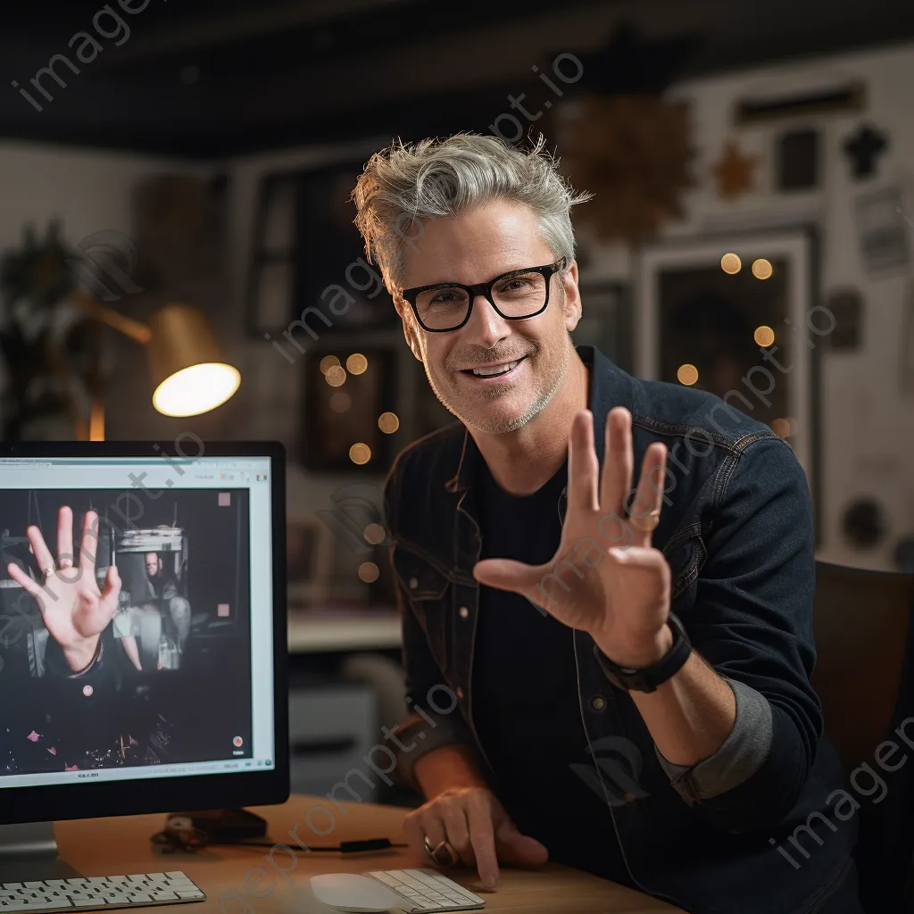 Instructor teaching an online class using a digital whiteboard. - Image 2