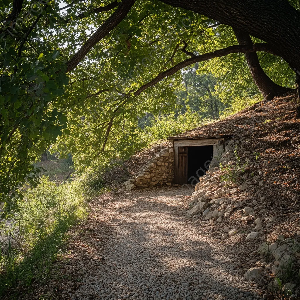 Traditional root cellar carved into a hillside. - Image 1