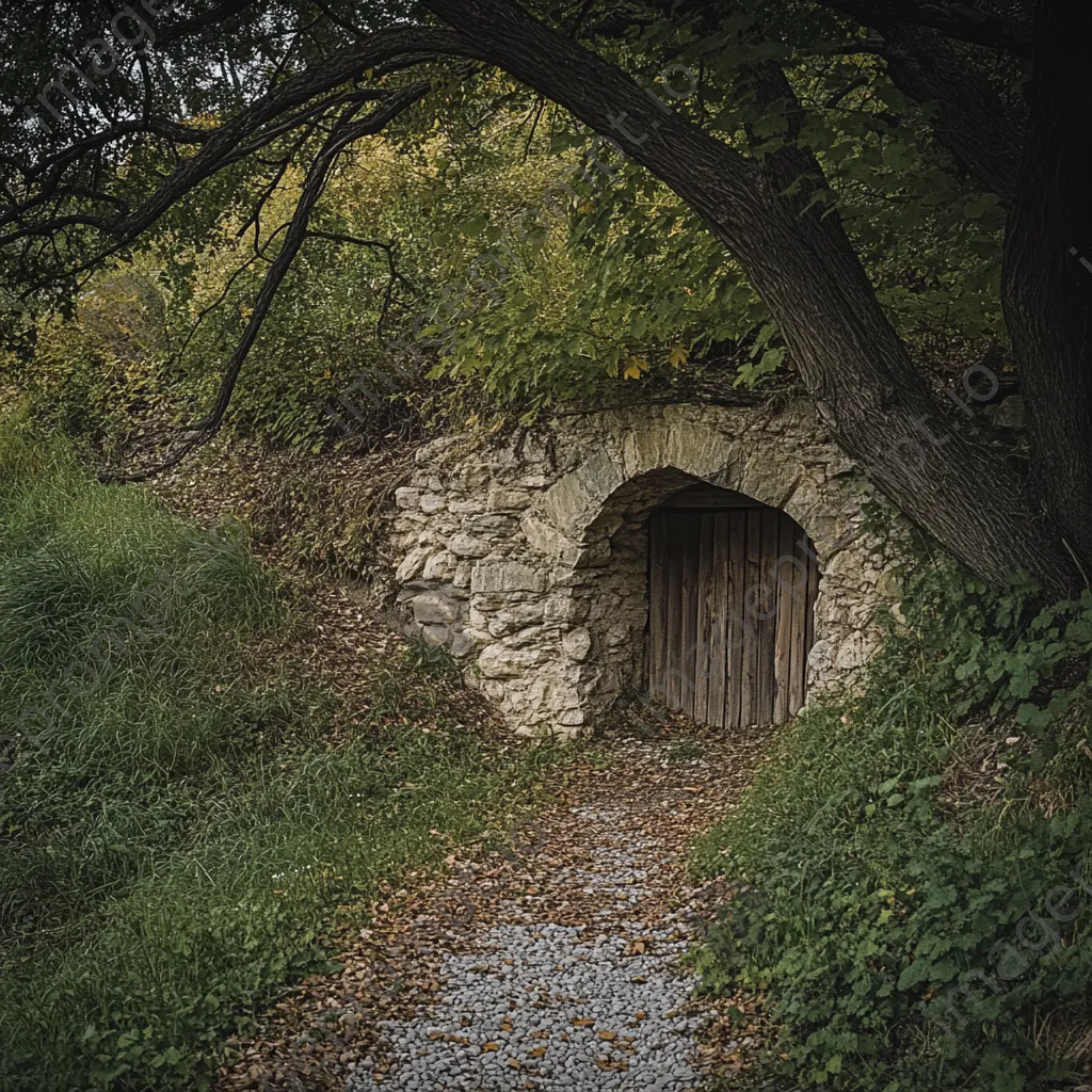 Traditional root cellar carved into a hillside. - Image 3