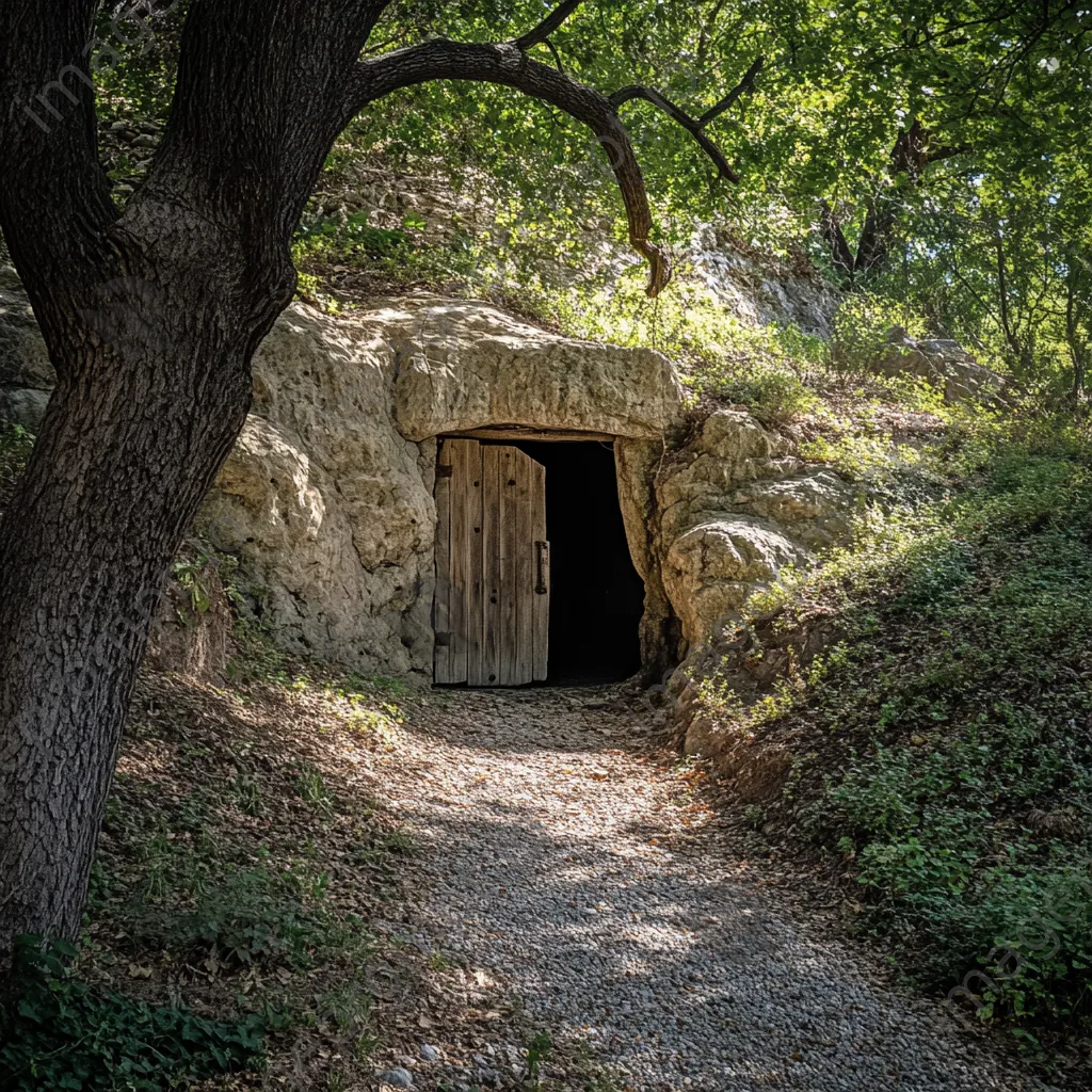 Traditional root cellar carved into a hillside. - Image 4