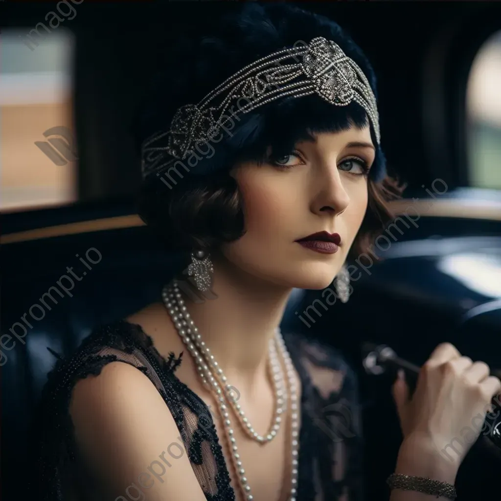 1920s flapper fashion fringe dresses and headbands - Image 4