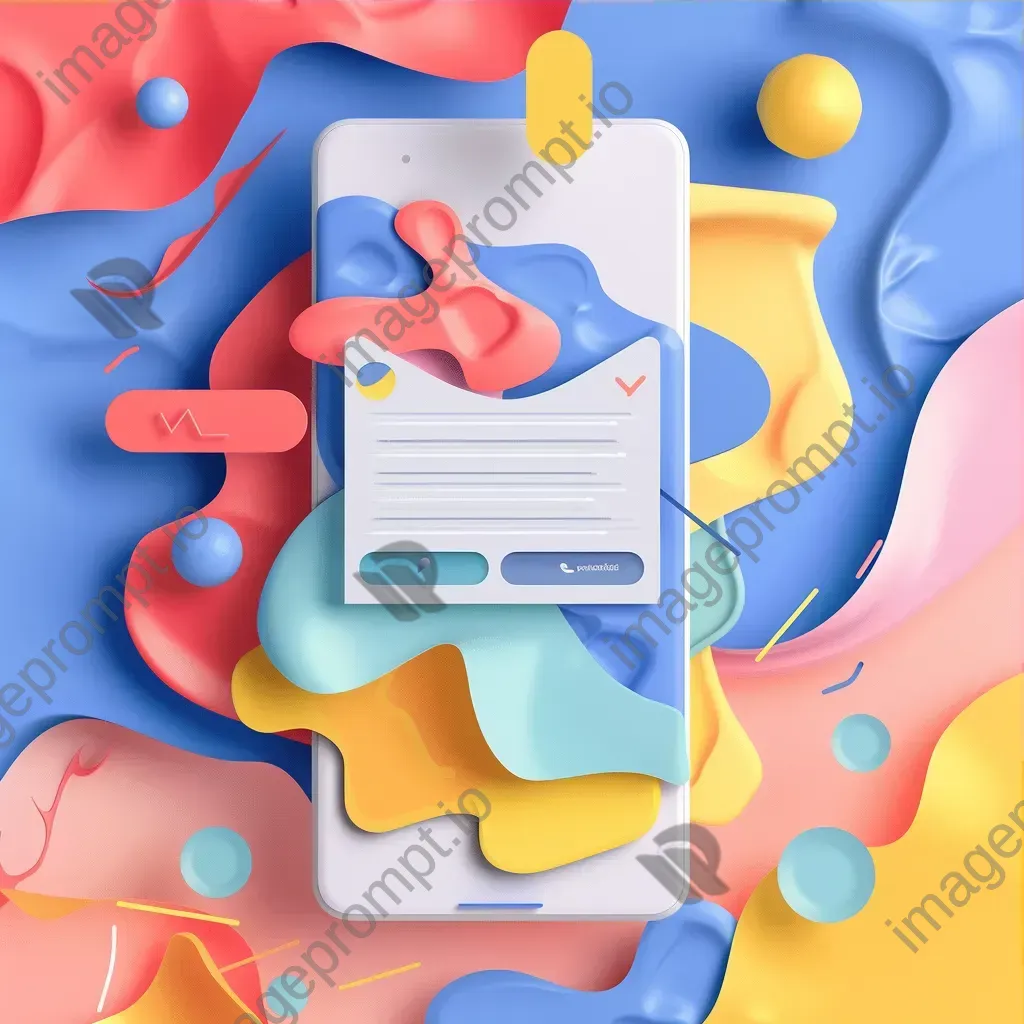 Colorful newsletter subscription form with modern design elements on Google Pixel 5 - Image 3