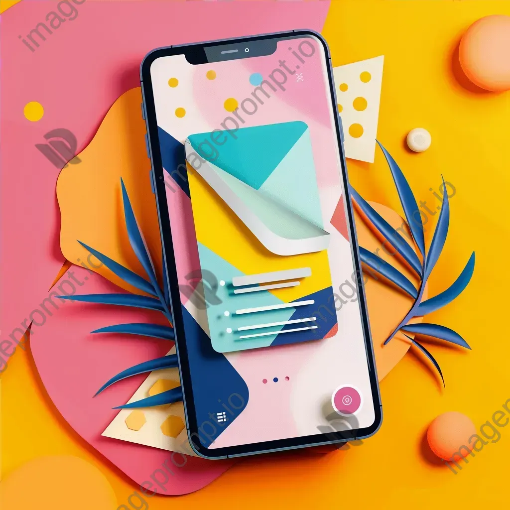 Colorful newsletter subscription form with modern design elements on Google Pixel 5 - Image 4