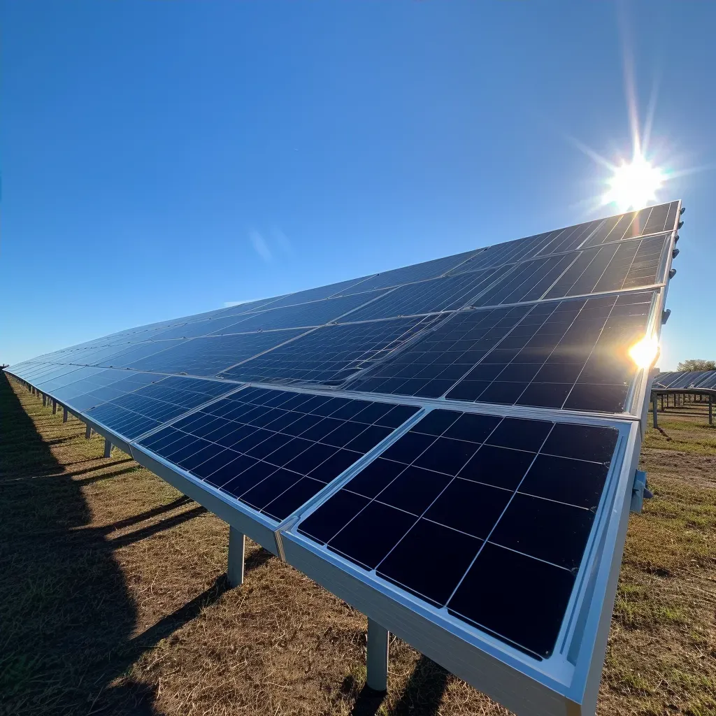 Solar panels under clear skies as a renewable energy source - Image 4