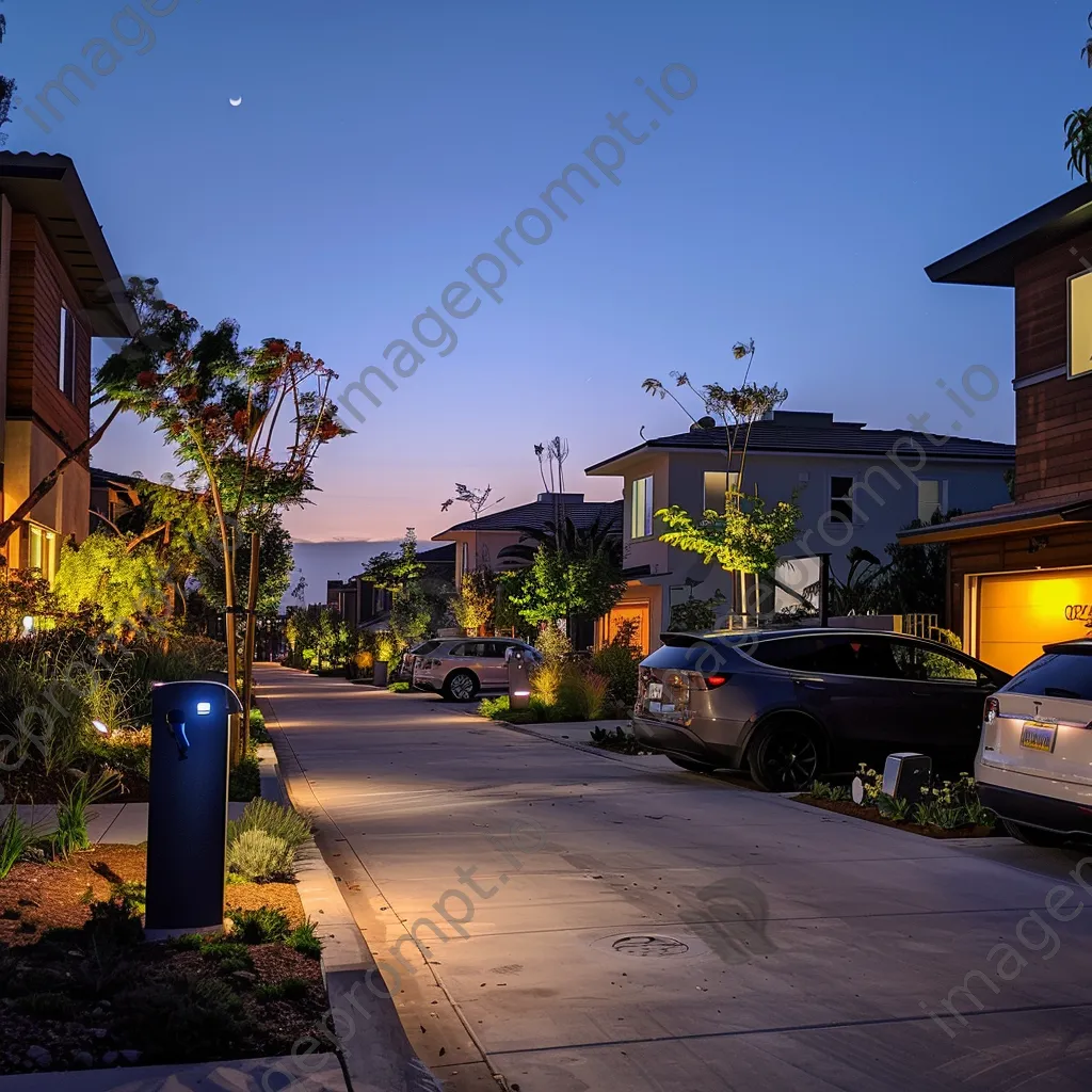 Driveway with smart charging stations for electric vehicles - Image 2