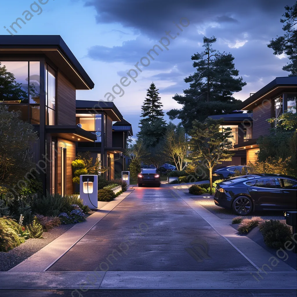 Driveway with smart charging stations for electric vehicles - Image 4