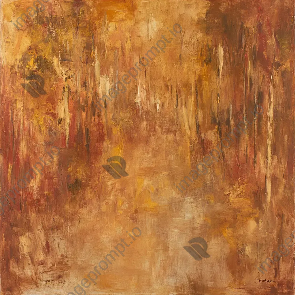 Abstract representation of an autumn forest in warm, earthy hues - Image 4