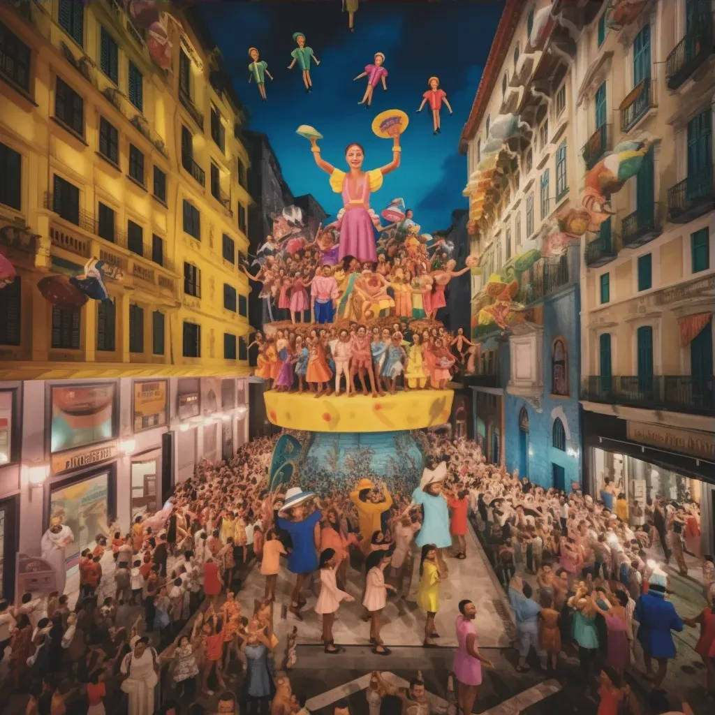 Carnival Celebration in a Latin American City