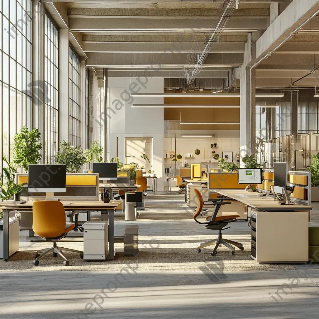 Urban tech workspace with smart desks and collaborative areas - Image 4