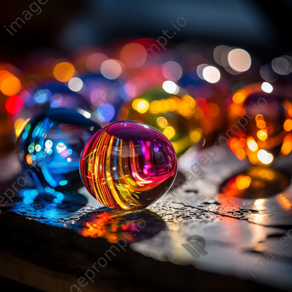 Close-up of colorful glass beads being shaped - Image 1