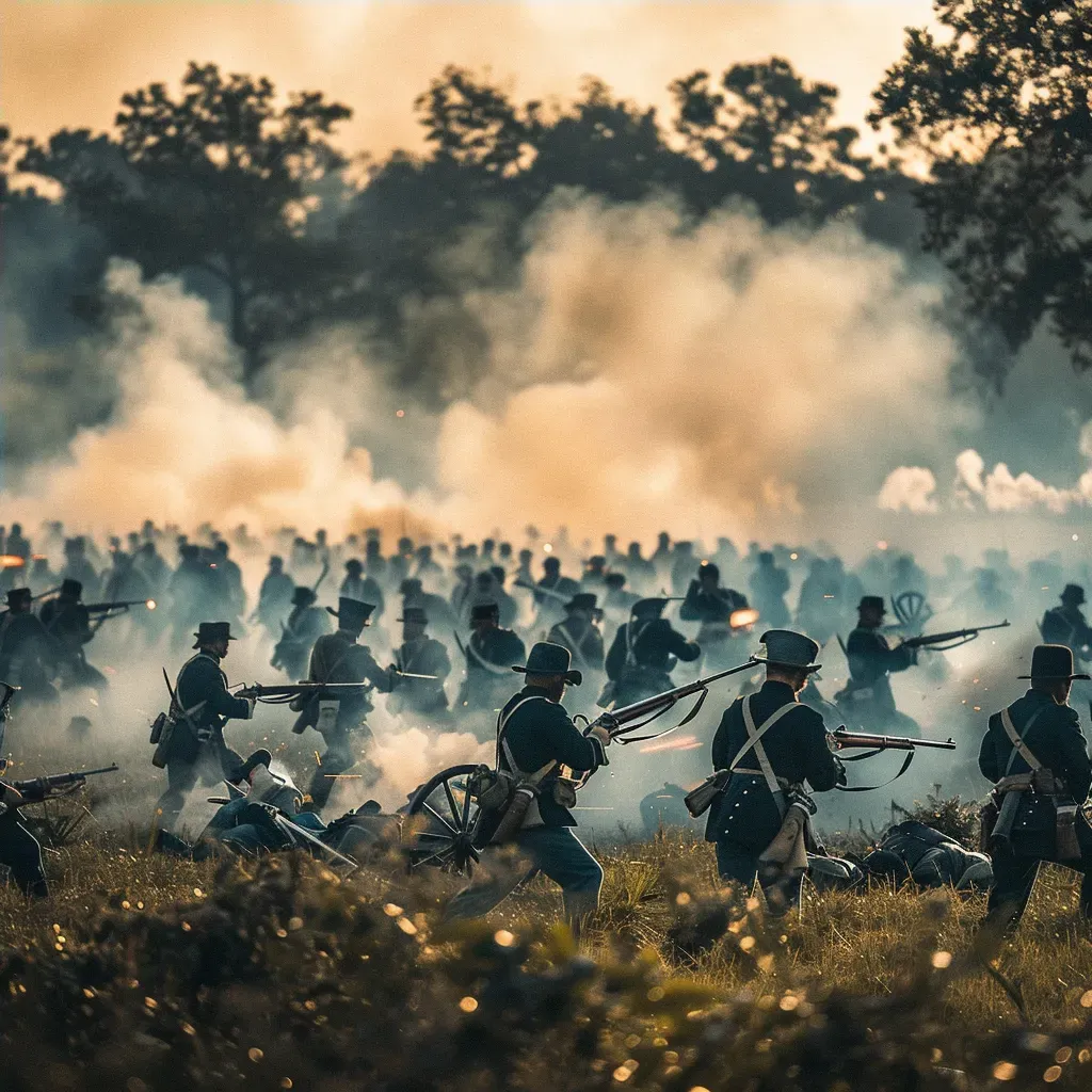 Civil War battlefield with soldiers in combat - Image 4