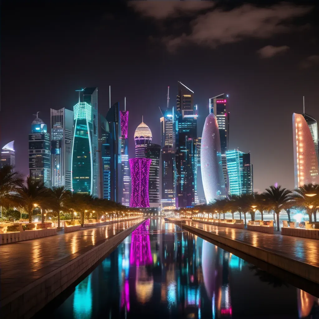 Doha skyline night - Image 4