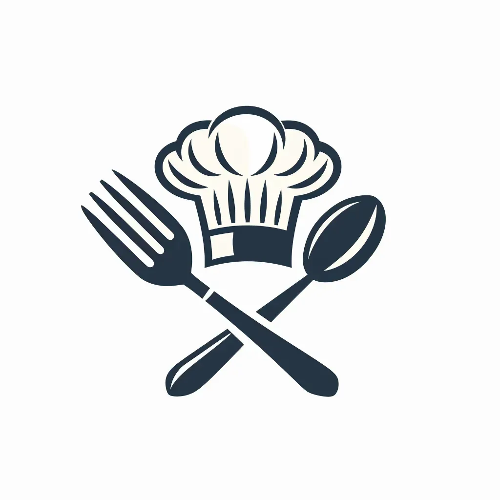 Fork, spoon, and chef hat logo for gourmet restaurant - Image 4