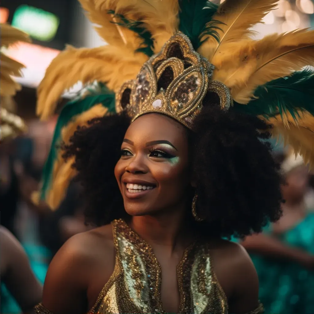 Brazilian carnival with samba dancers and vibrant costumes - Image 2