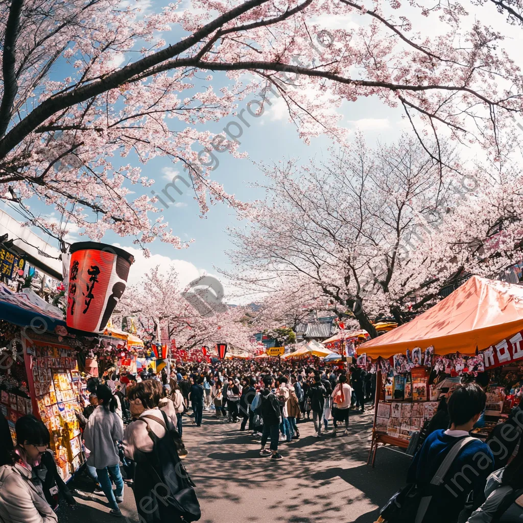 Crowd at a cherry blossom festival - Image 2