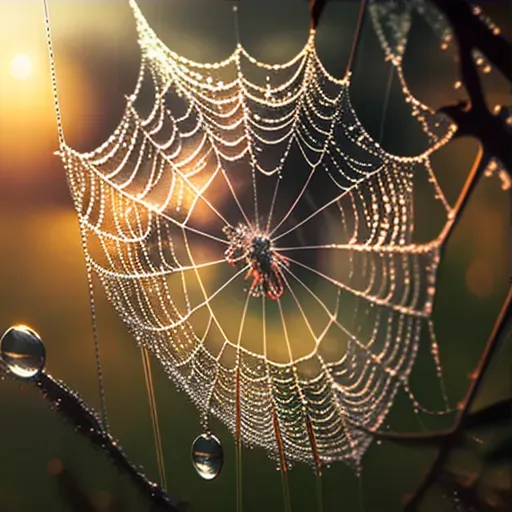 Glistening Web of the Morning Light