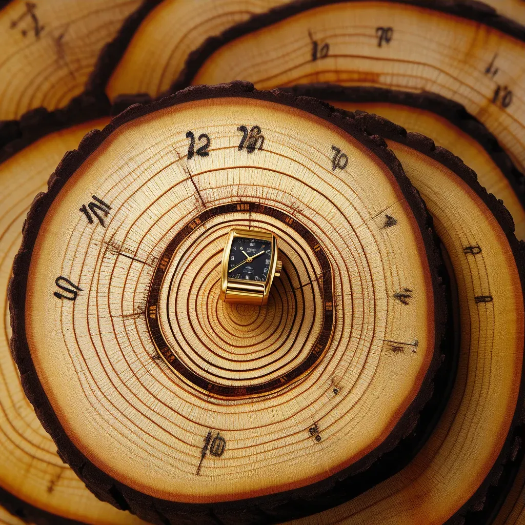 Detailed view of tree rings representing the passage of years - Image 3