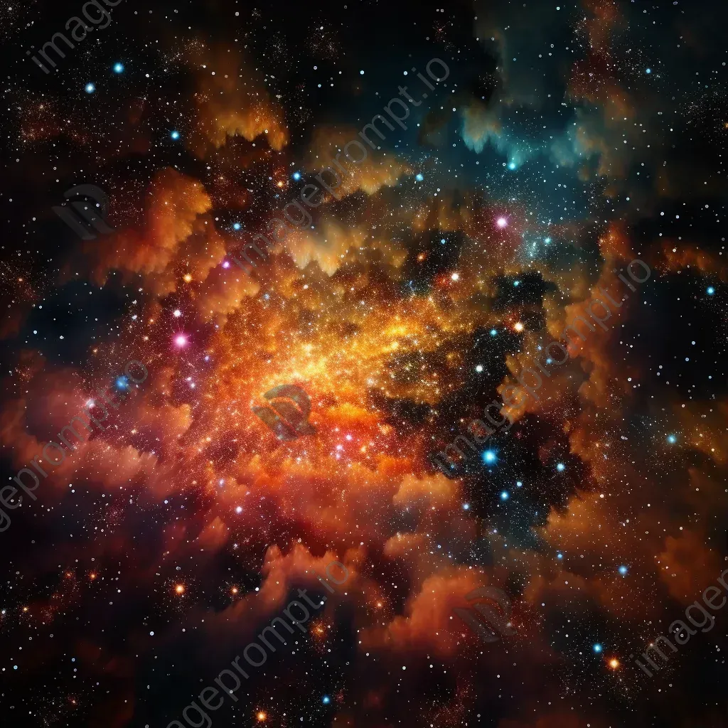 Stunning star cluster constellation shimmering in the cosmos with varied sizes and colors of stars - Image 1