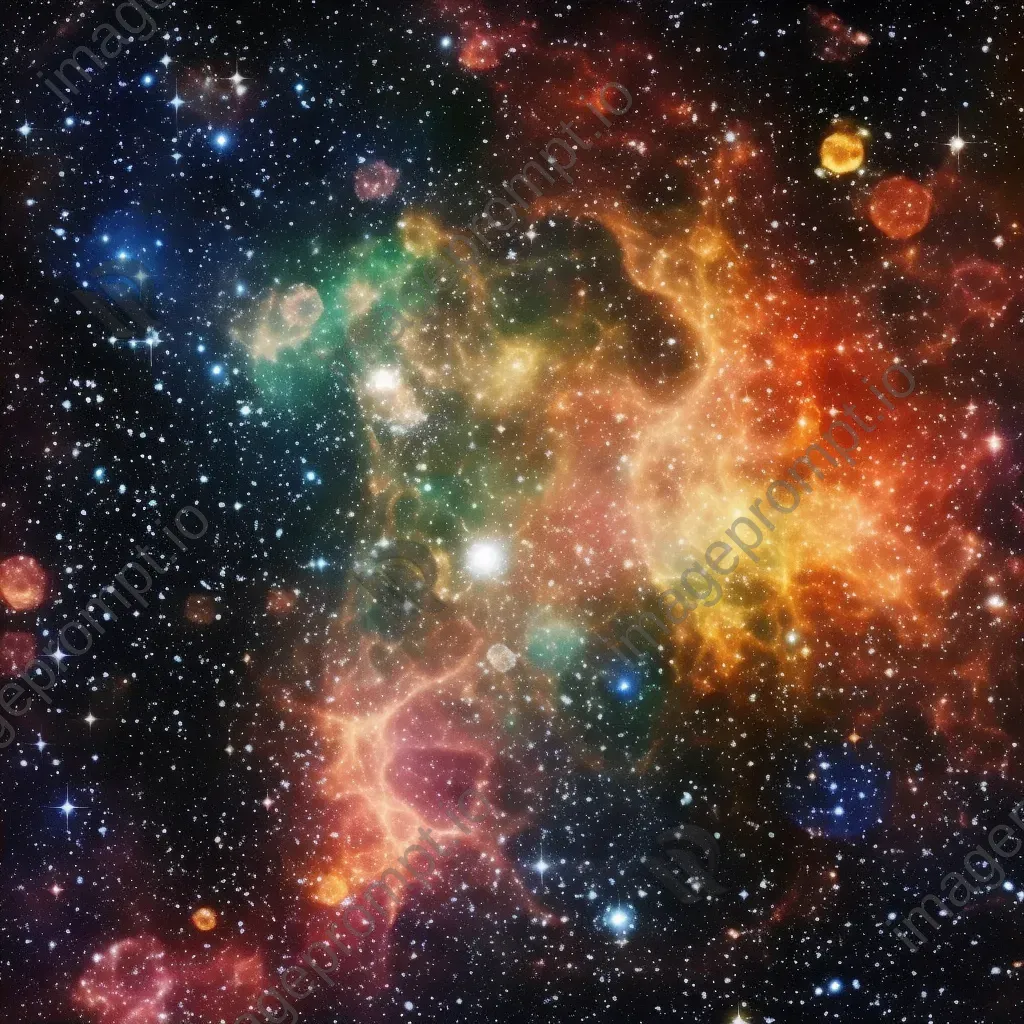 Stunning star cluster constellation shimmering in the cosmos with varied sizes and colors of stars - Image 2