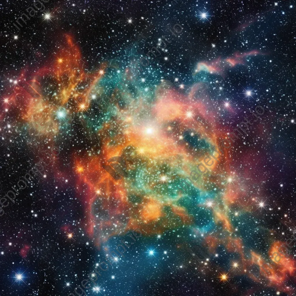 Stunning star cluster constellation shimmering in the cosmos with varied sizes and colors of stars - Image 3