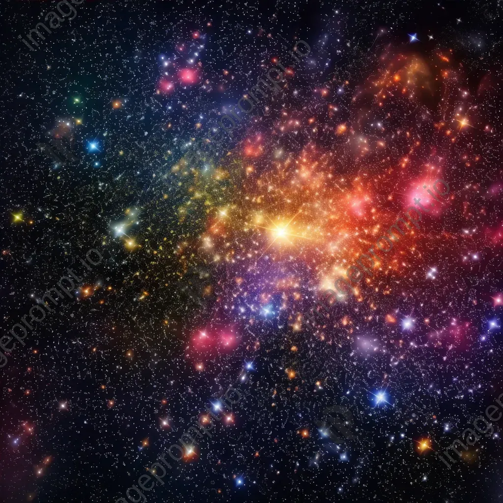 Stunning star cluster constellation shimmering in the cosmos with varied sizes and colors of stars - Image 4