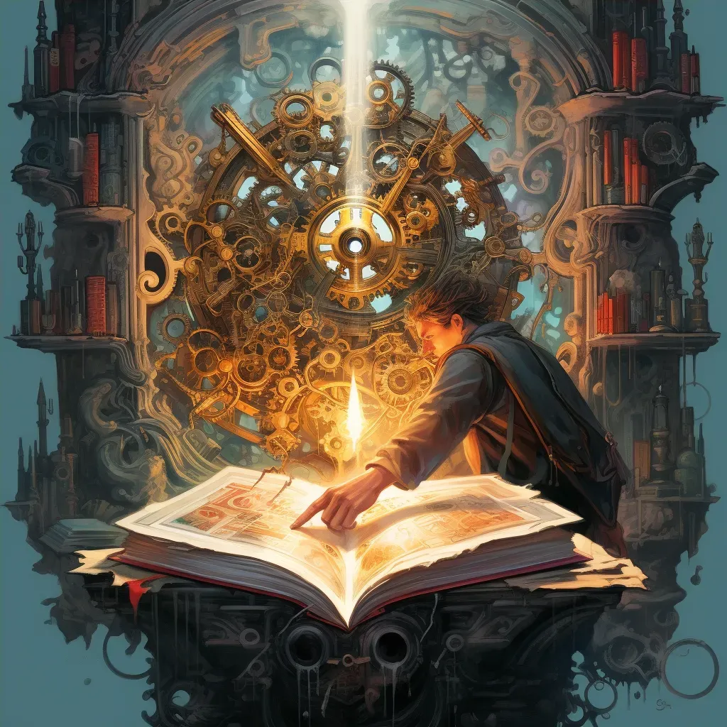 Key unlocking a book symbolizing access to knowledge and wisdom - Image 4