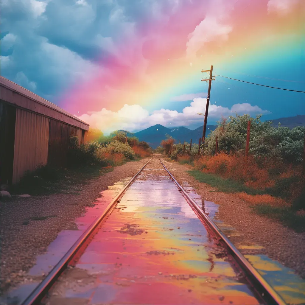 Rainbow transportation path for colorful transportation - Image 2