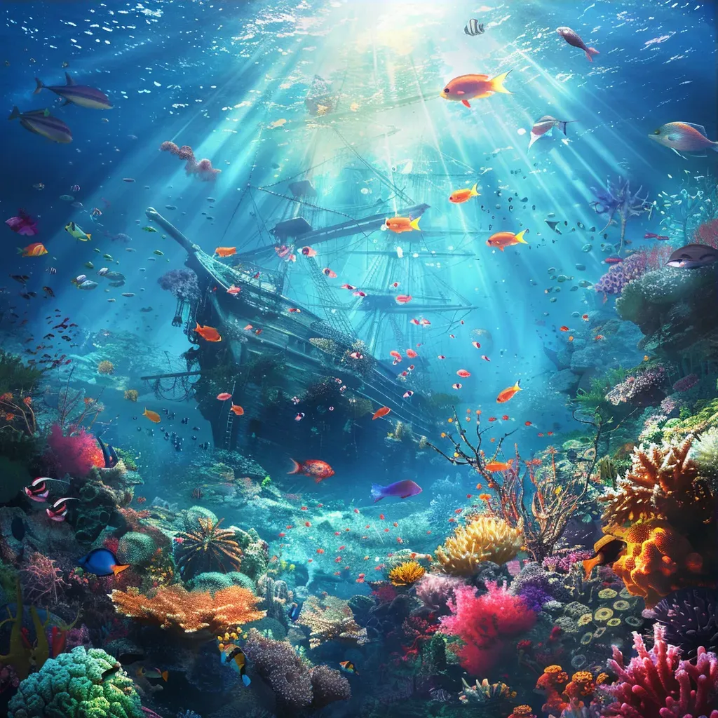 Colorful coral reefs and exotic fish in a mystical underwater kingdom - Image 3