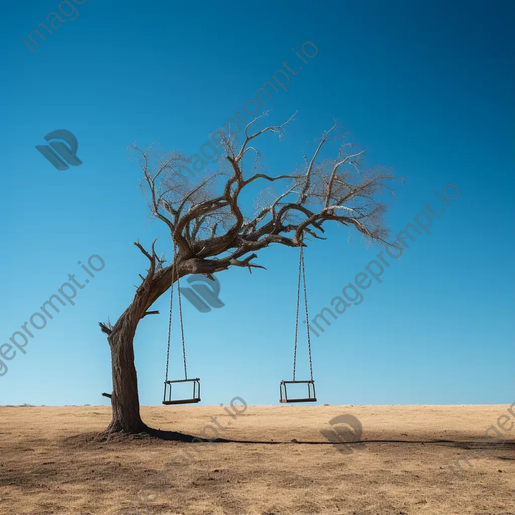 Solitary swing in empty playground shot on Sony A7 III - Image 1