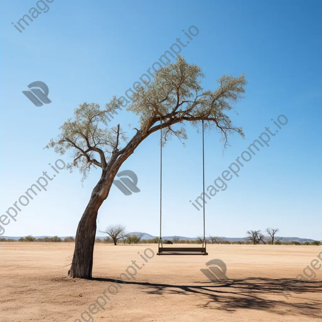 Solitary swing in empty playground shot on Sony A7 III - Image 2