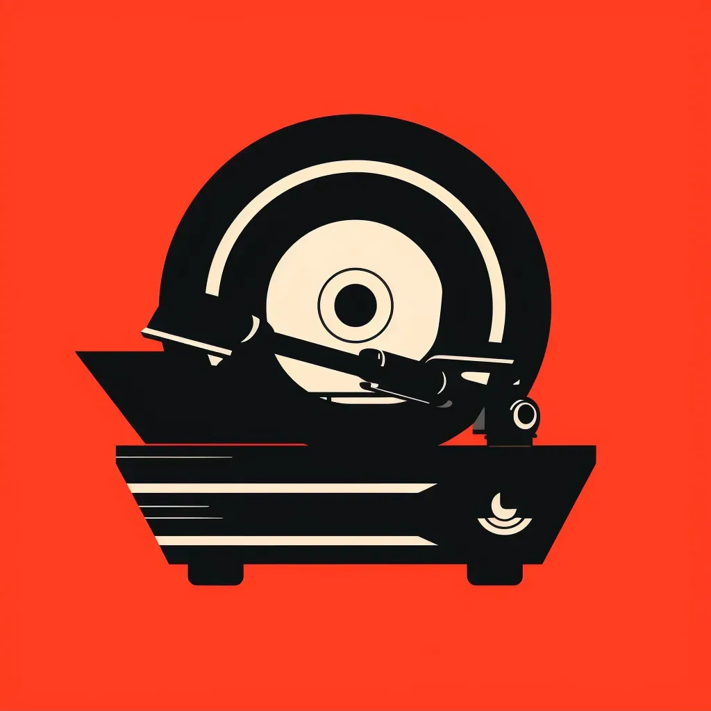 retro stylized record player logo - Image 2