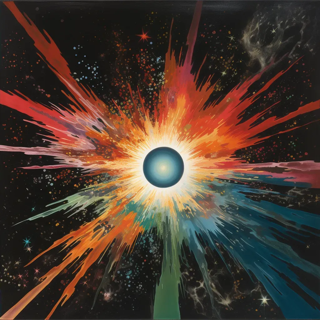 Supernova explosion with bright, multicolored light in space - Image 4