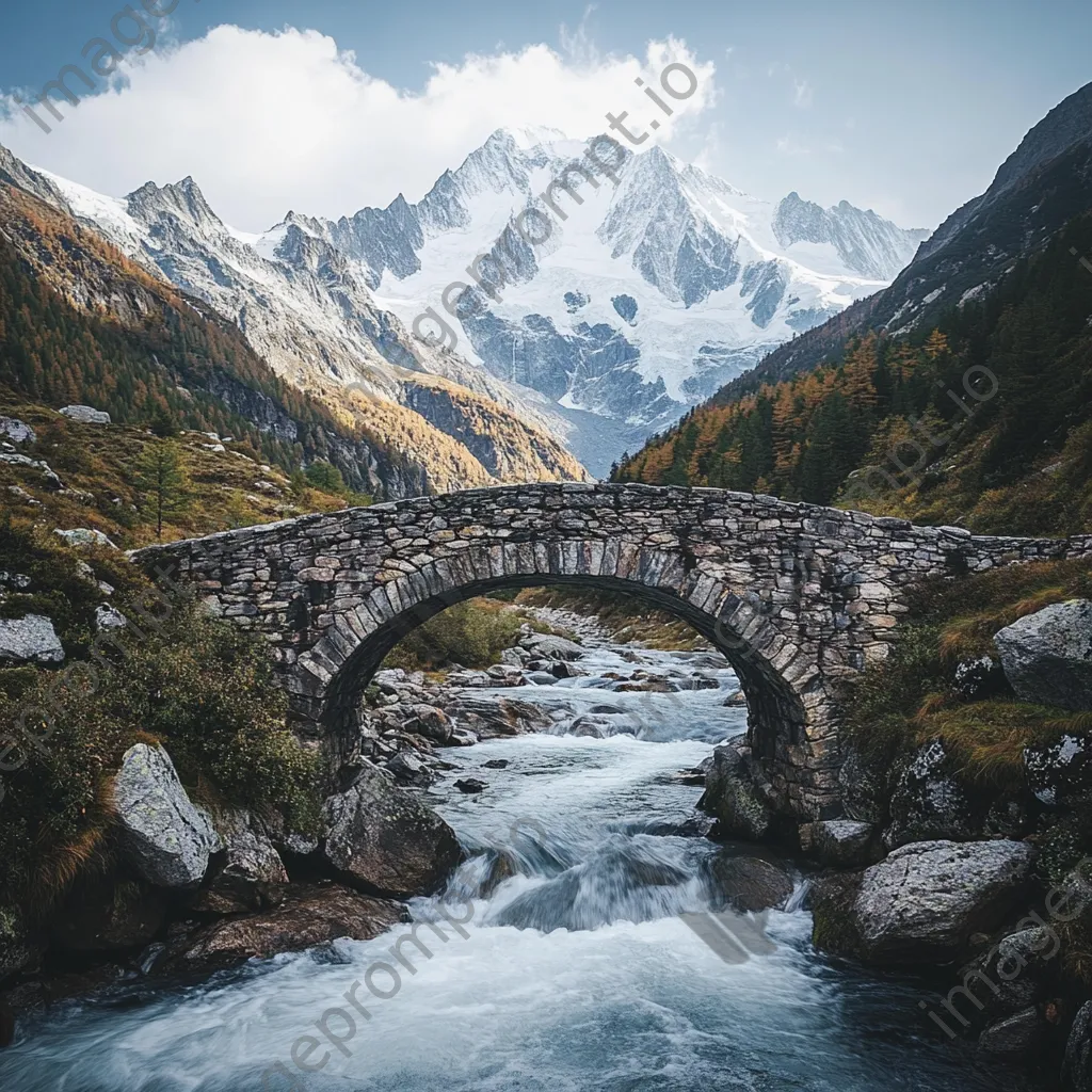 Rugged stone bridge in a mountainous region - Image 2