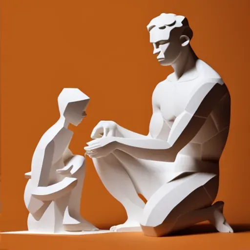 Symbolic depiction of the creation of the first human from clay - Image 2