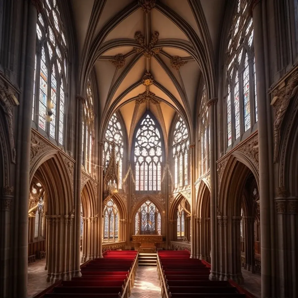 Gothic cathedral interiors - Image 1