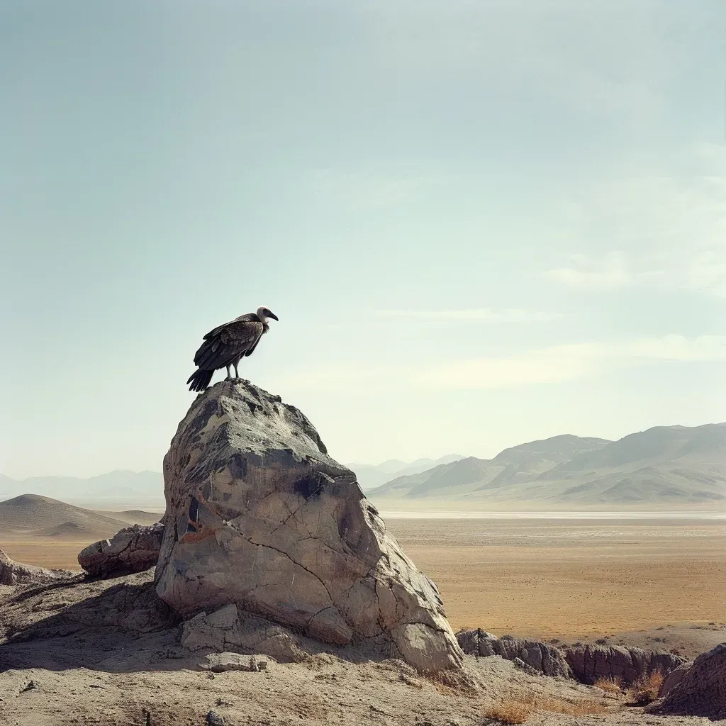 vulture in desert - Image 1