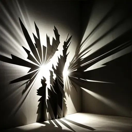 Kinetic wall sculpture showcasing light and shadow play - Image 3