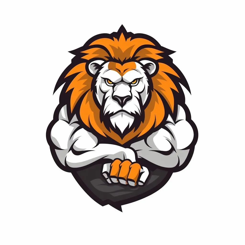 Strong lion fitness brand logo on a white background - Image 1